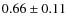 $0.66 \pm 0.11$