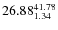 $\rm 26.88 {_{ 1.34}^{ 41.78}}$