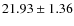 $21.93\pm1.36$