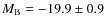 ${M}_{\rm B}=-19.9\pm 0.9$