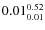$\rm0.01 {_{ 0.01}^{ 0.52}}$