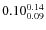$\rm0.10 {_{ 0.09}^{ 0.14}}$
