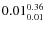 $\rm0.01 {_{ 0.01}^{ 0.36}}$