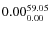 $\rm0.00 {_{ 0.00}^{ 59.05}}$