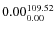 $\rm0.00 {_{ 0.00}^{ 109.52}}$