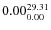 $\rm0.00 {_{ 0.00}^{ 29.31}}$