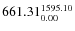 $\rm 661.31 {_{ 0.00}^{ 1595.10}}$