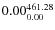 $\rm0.00 {_{ 0.00}^{ 461.28}}$