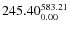 $\rm 245.40 {_{ 0.00}^{ 583.21}}$