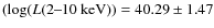 $(\log(L(2\hbox{--}10~{\rm keV}))=40.29 \pm 1.47$