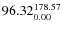 $\rm 96.32 {_{ 0.00}^{ 178.57}}$