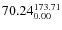 $\rm 70.24 {_{ 0.00}^{ 173.71}}$