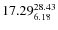 $\rm 17.29 {_{ 6.18}^{ 28.43}}$