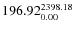 $\rm 196.92 {_{ 0.00}^{ 2398.18}}$