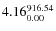 $\rm 4.16 {_{ 0.00}^{ 916.54}}$