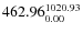 $\rm 462.96 {_{ 0.00}^{ 1020.93}}$