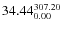 $\rm 34.44 {_{ 0.00}^{ 307.20}}$