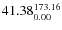 $\rm 41.38 {_{ 0.00}^{ 173.16}}$