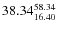 $\rm 38.34 {_{ 16.40}^{ 58.34}}$