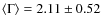$\langle \Gamma\rangle =2.11\pm0.52$