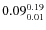 $\rm0.09 {_{0.01}^{0.19}}$