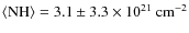 $\langle {\rm NH}\rangle =3.1\pm 3.3
\times 10^{21}~{\rm cm}^{-2}$
