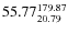 $\rm 55.77 {_{20.79}^{179.87}}$
