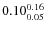 $\rm0.10 {_{ 0.05}^{ 0.16}}$