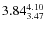 $\rm 3.84 {_{ 3.47}^{ 4.10}}$