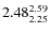 $\rm 2.48 {_{ 2.25}^{ 2.59}}$