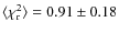 ${\langle \chi^{2}_{\rm
r}\rangle =0.91\pm0.18}$