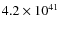 $4.2 \times 10^{41}$