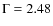 $\rm {\Gamma=2.48}$