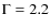 $\rm {\Gamma=2.2}$