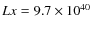 ${Lx=9.7 \times 10^{40}}$