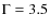$\rm {\Gamma=3.5}$