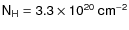 $\sf {N_H=3.3\times 10^{20}~cm^{-2}}$