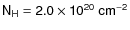 $\sf {N_H=2.0\times 10^{20}~cm^{-2}}$