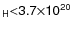 $\sf {_H}\sf {<}
3.7 \sf {\times} 10\sf {^{20}}$