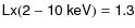 $\sf {Lx(2-10~keV)=1.3}$