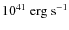 $10^{41}~{\rm erg}~{\rm s}^{-1}$