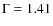 $\rm {\Gamma=1.41}$