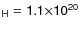 $\sf {_H}=1.1\sf {\times}10\sf {^{20}}$
