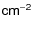 $\sf {cm^{-2}}$