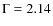 $\rm {\Gamma=2.14}$