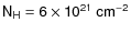 $\sf {N_H =
6 \times 10^{21}~cm^{-2}}$