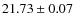 $21.73 \pm 0.07$