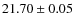 $21.70 \pm 0.05$