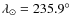 $\lambda _{\odot} = 235.9^{\circ}$