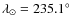 $\lambda _{\odot} = 235.1 ^{\circ}$